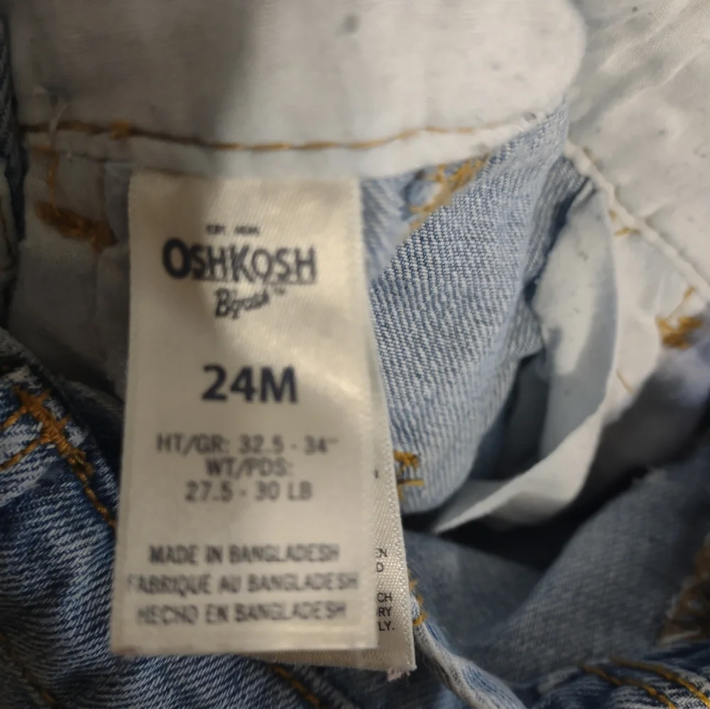 Oshkosh Vestbak Girls Denim Overalls 24 months - Picture 5 of 5